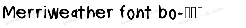 Merriweather font bo字体转换